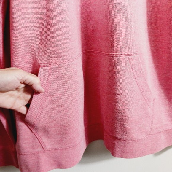 Nordstrom Men's Shop, Coral Red Woven Pullover, Size XL, Long Sleeve 1/4 Zip - Picture 8 of 16